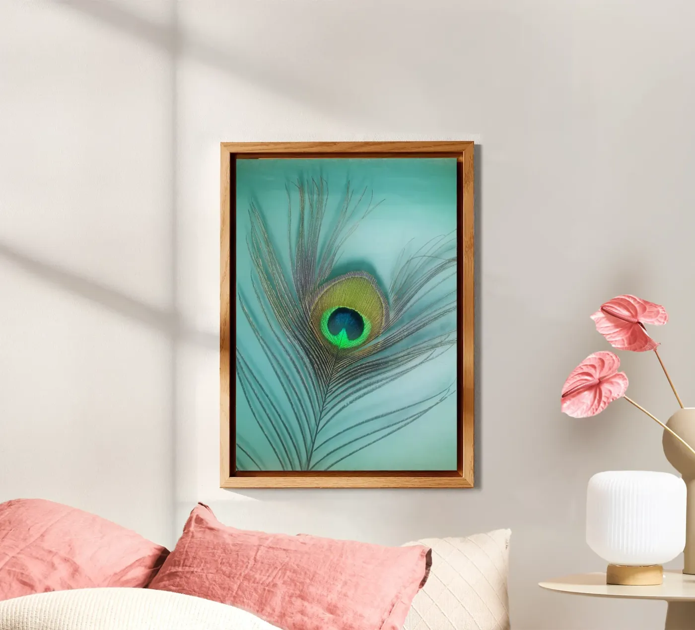 Peacock forex plate by Eva Nev Photography