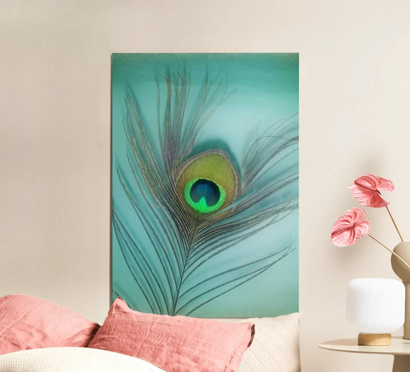 Peacock forex plate by Eva Nev Photography