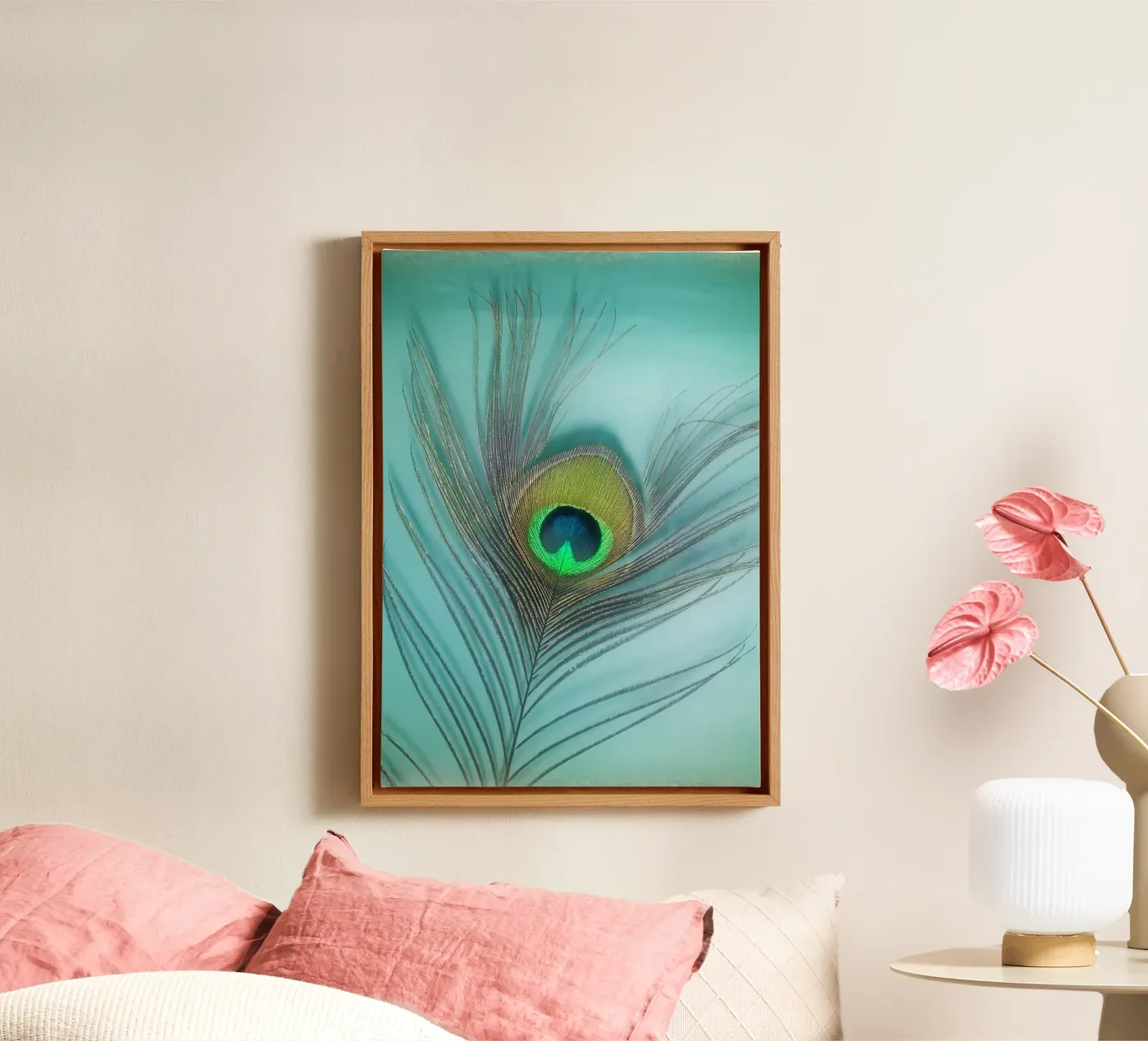 Peacock canvas by Eva Nev Photography