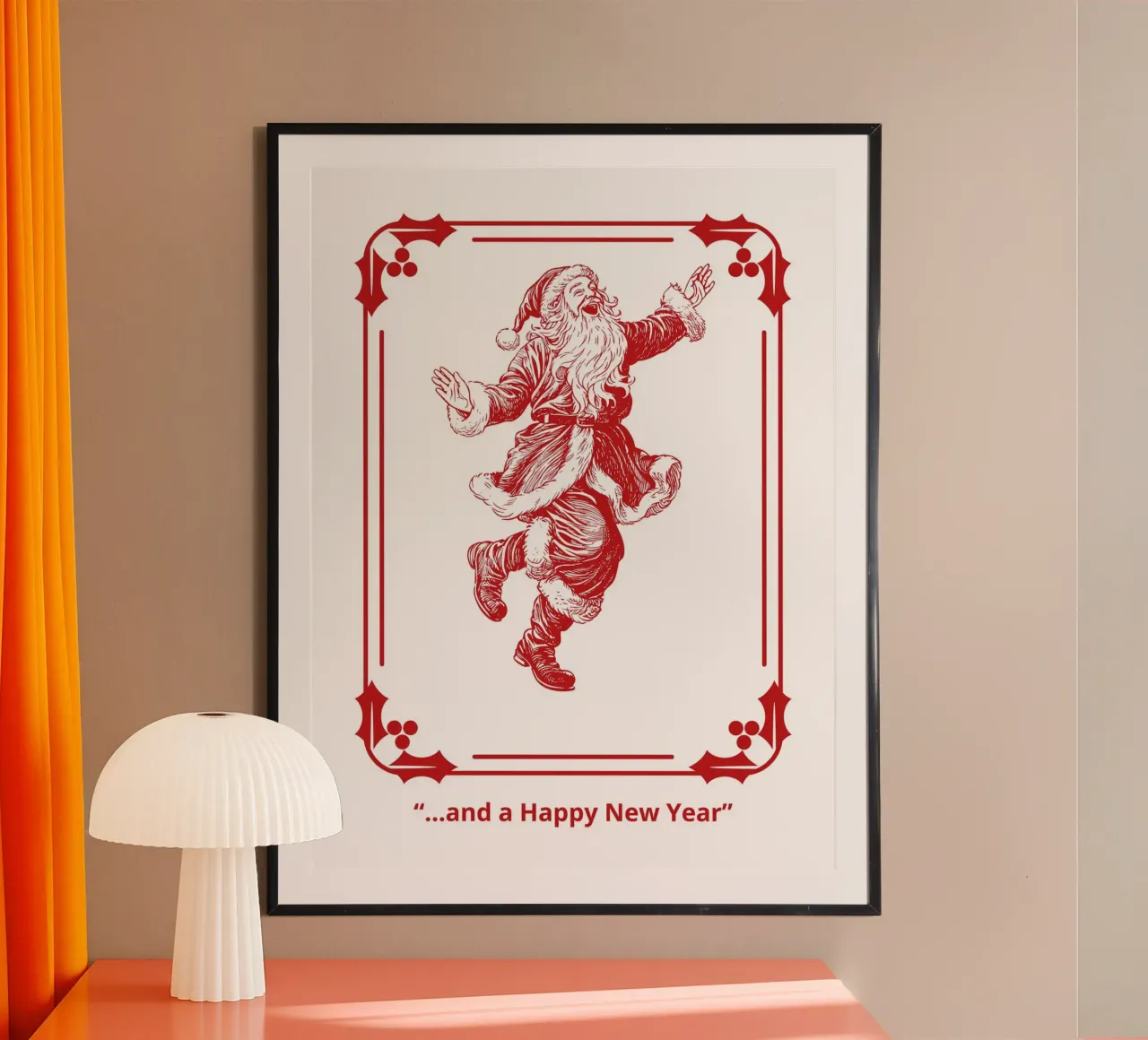 Dancing Santa poster da vintageshop