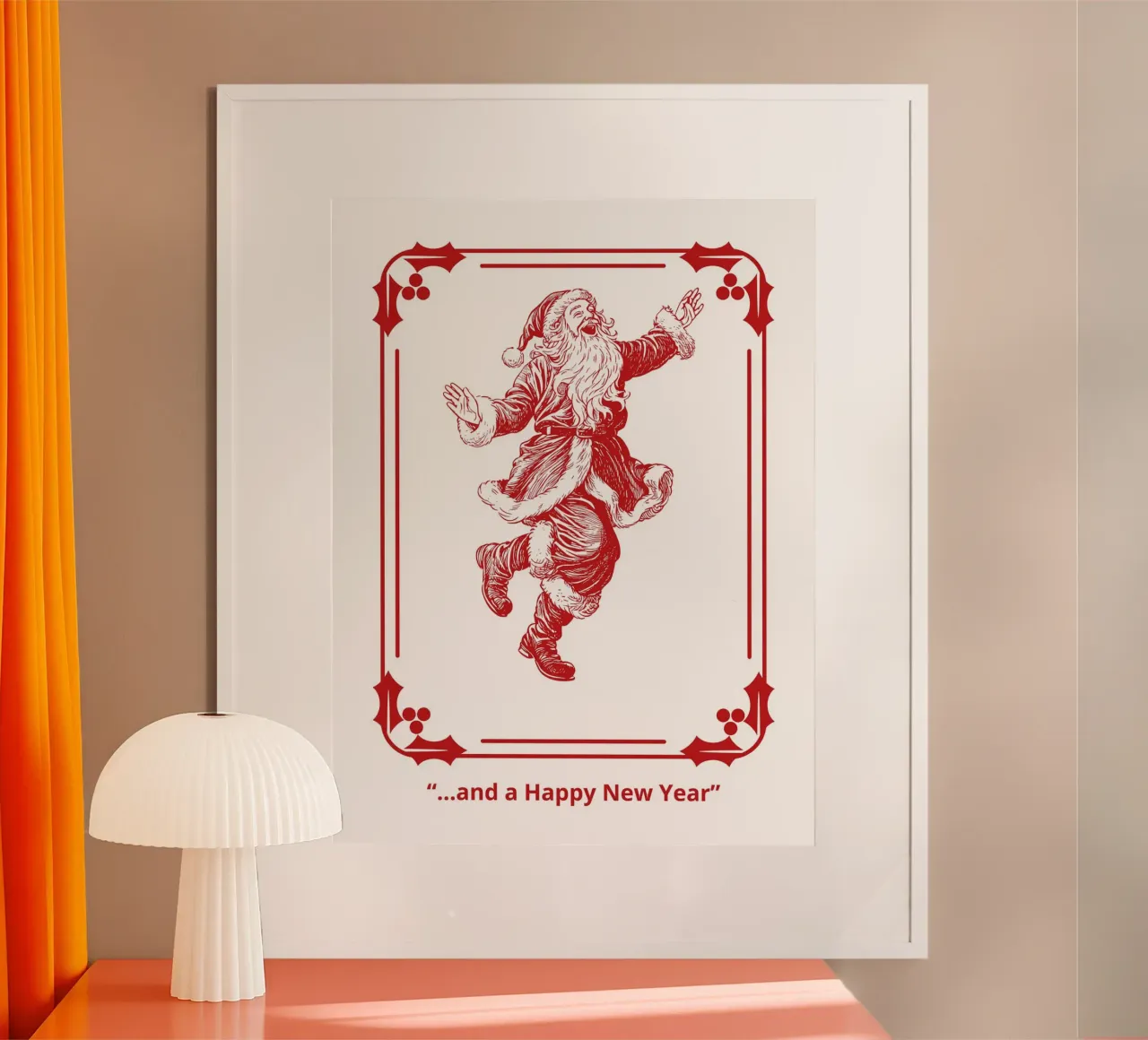 Dancing Santa poster da vintageshop
