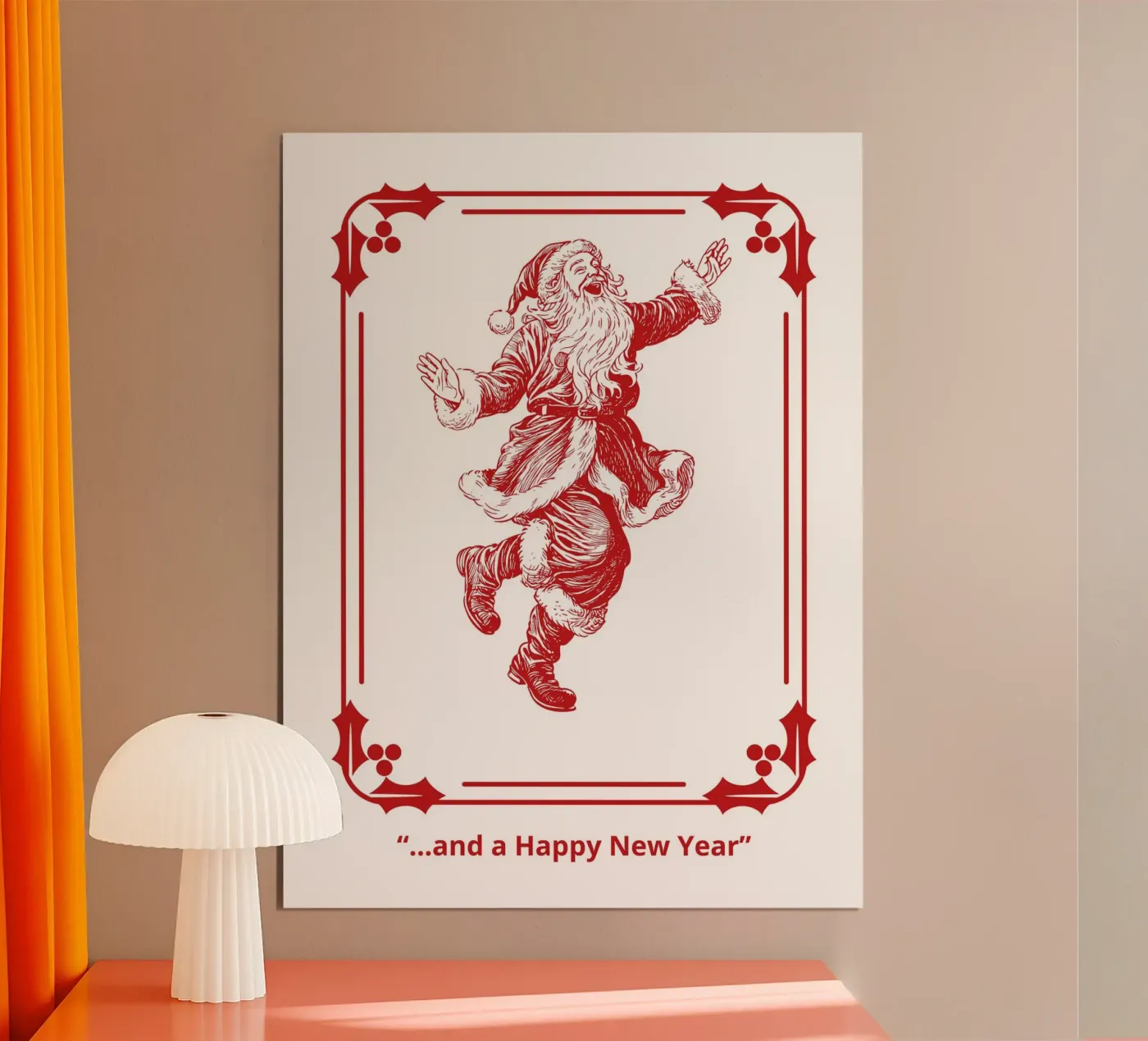 Dancing Santa Poster von vintageshop