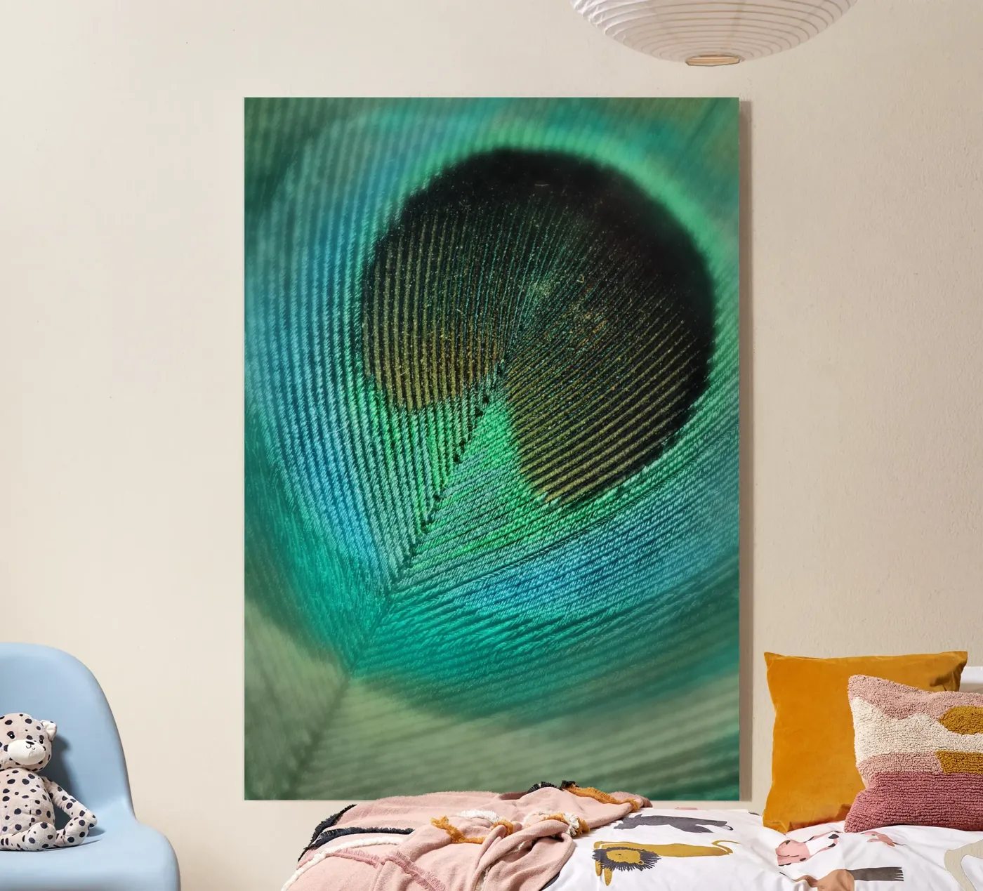 Teal Feather Acryl-Glas von Eva Nev Photography