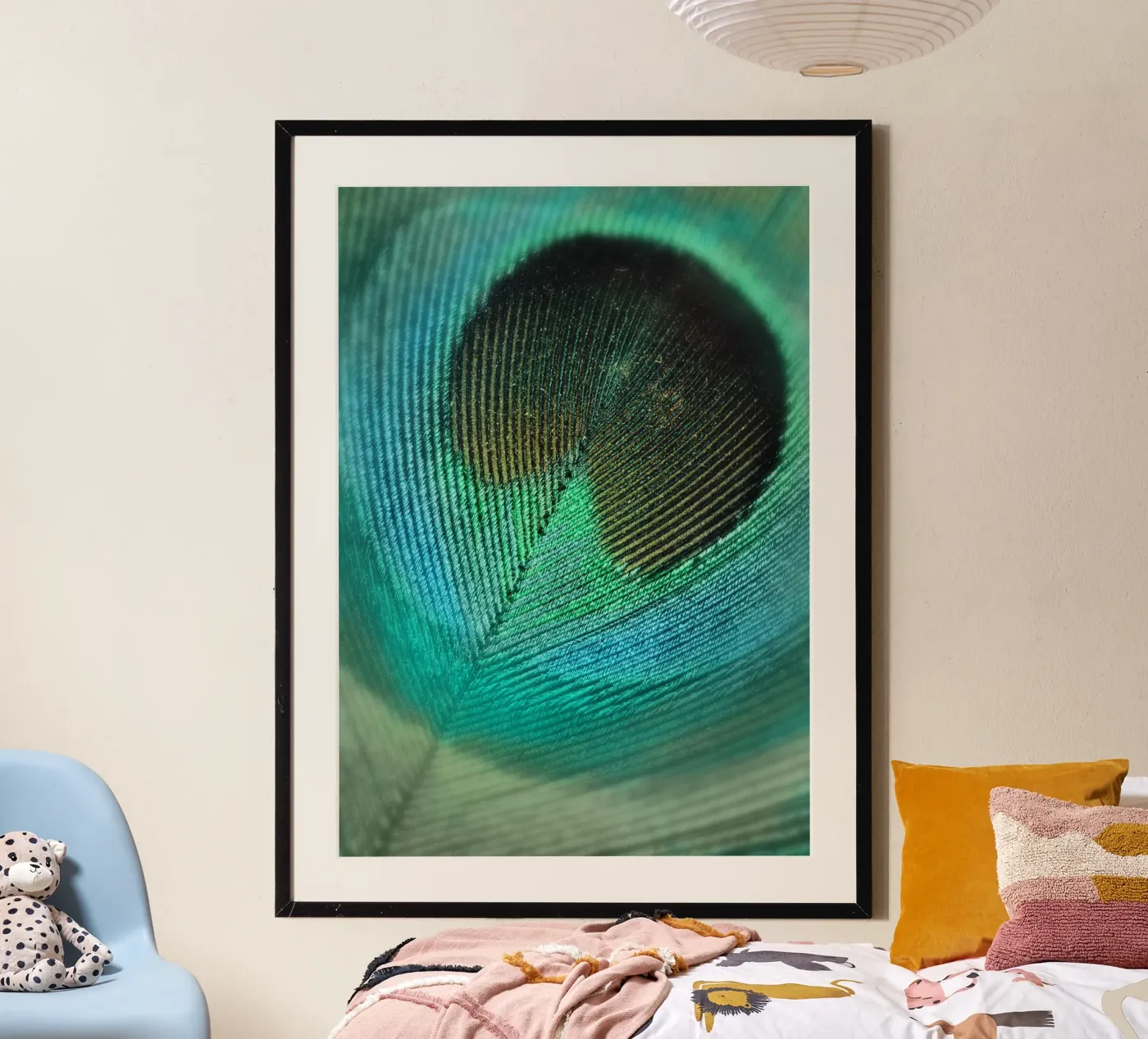 Teal Feather poster by Eva Nev Photography