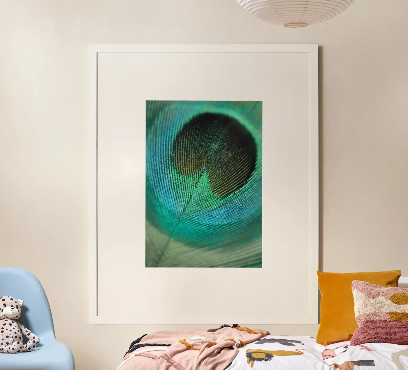 Teal Feather poster by Eva Nev Photography