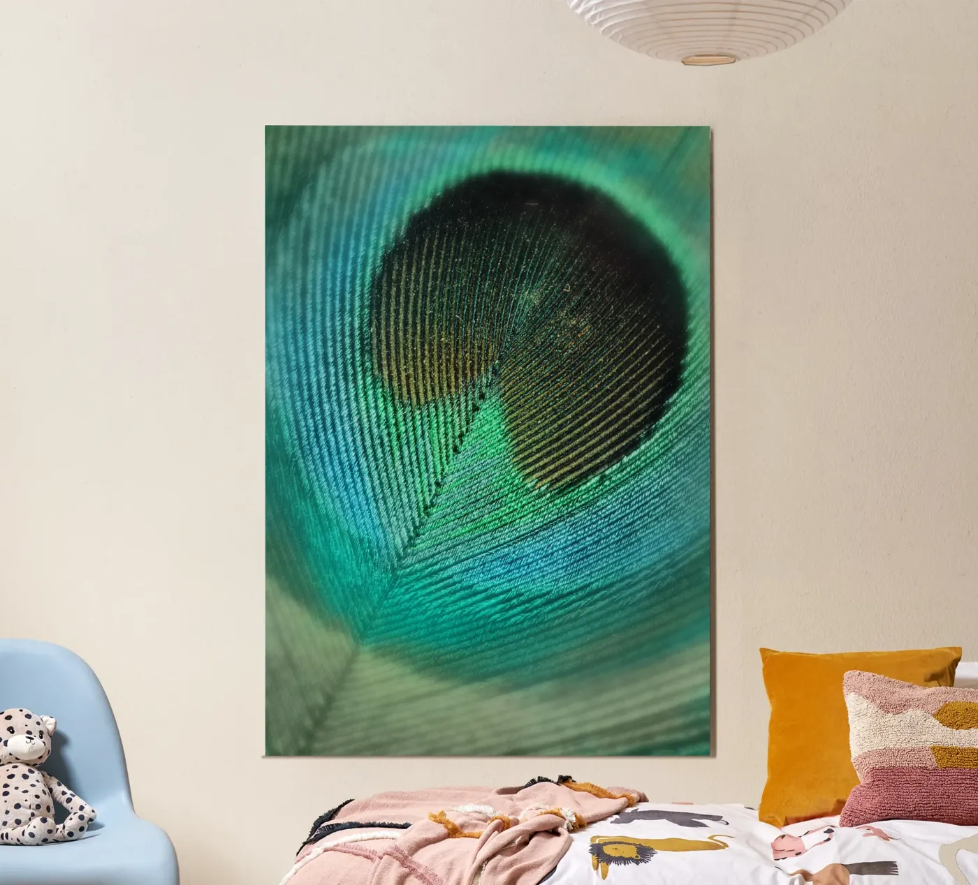 Teal Feather poster by Eva Nev Photography
