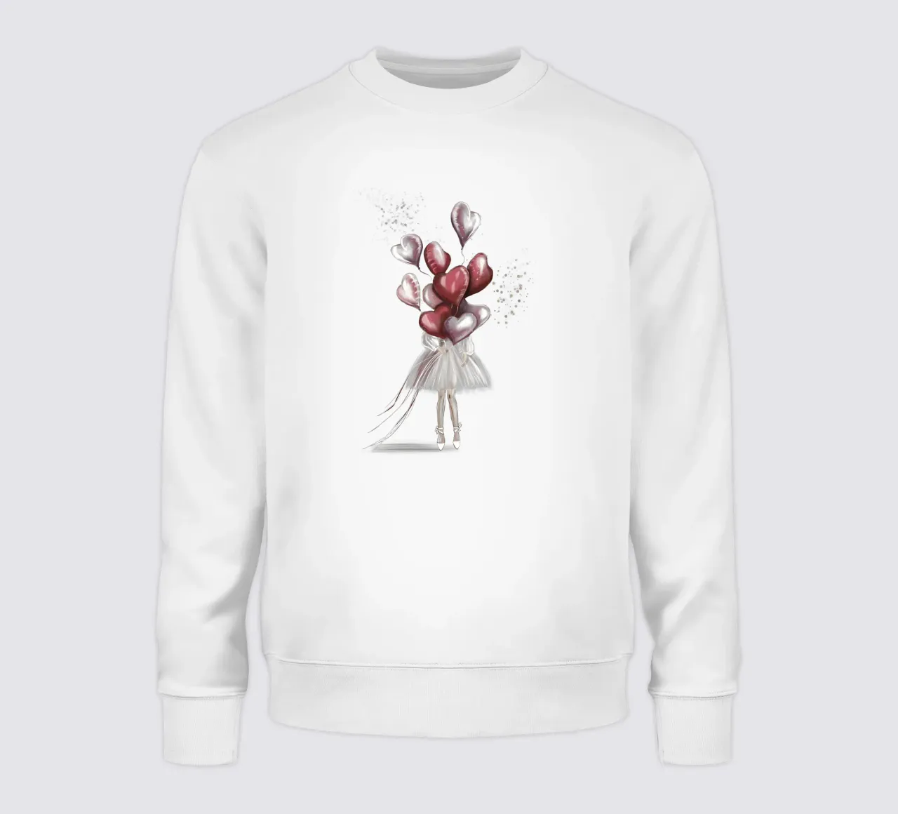 ragazza con palloncini felpa da sketch_visual_studio