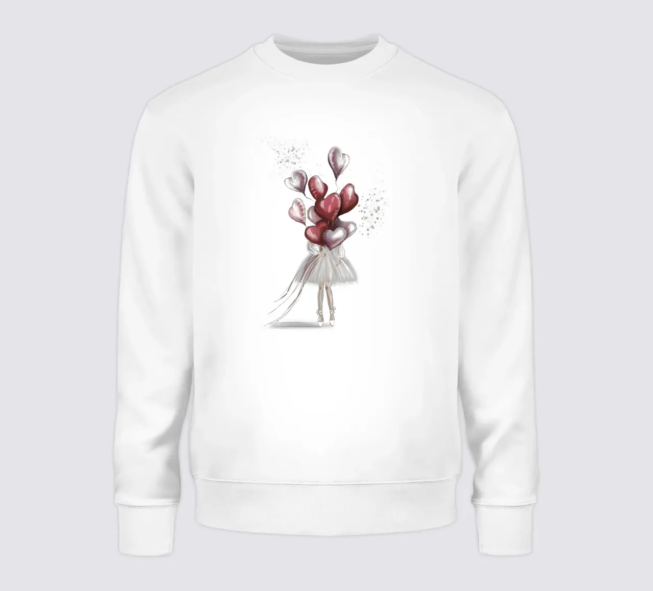 ragazza con palloncini felpa da sketch_visual_studio