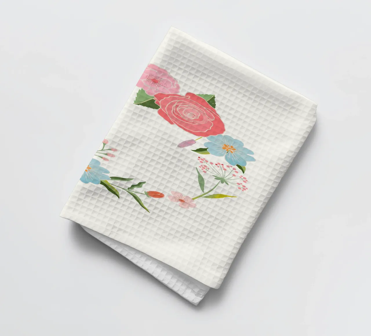 Corona di fiori, romantica. Congratulazioni a voi. canovaccio da cucina da CalliLetters