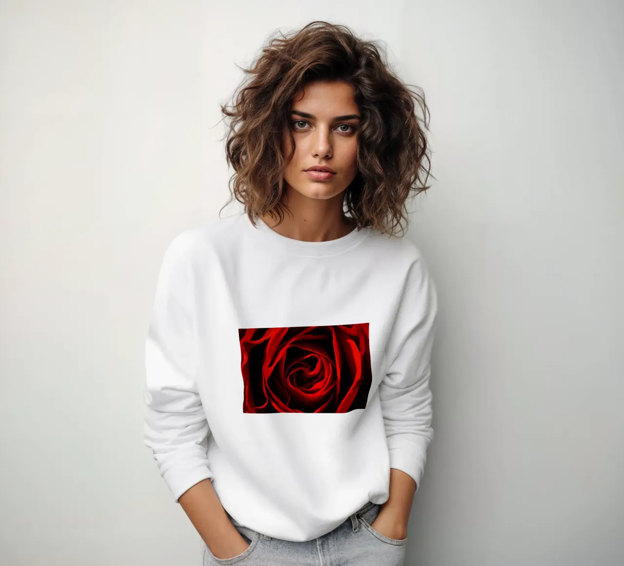 Rosa rossa felpa da Atteloi