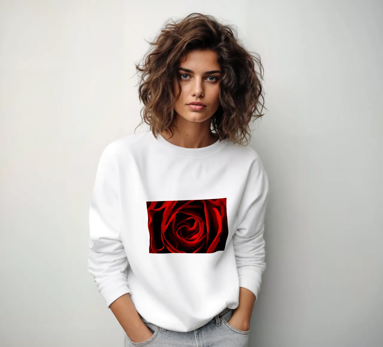 Rosa rossa felpa da Atteloi