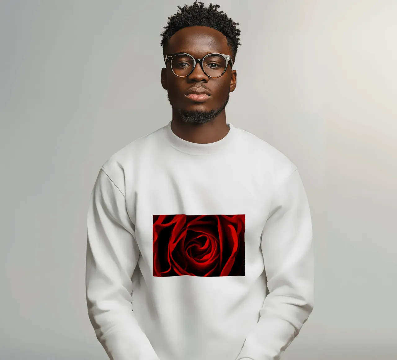 Rosa rossa felpa da Atteloi