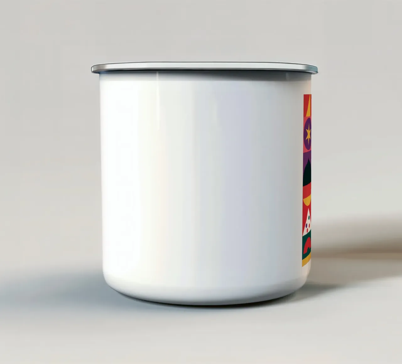 Audace mosaico geometrico tazza in smalto da Solace Light