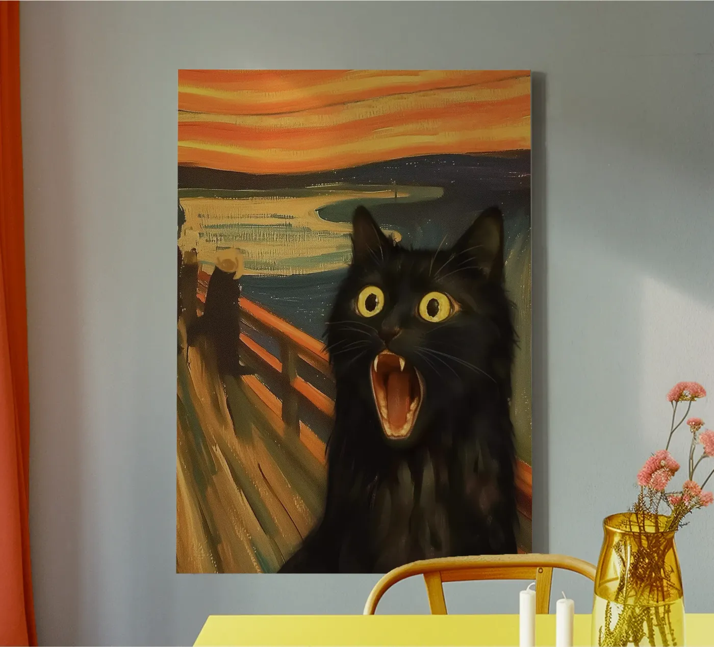 Kitty scream canvas van Dikhotomy