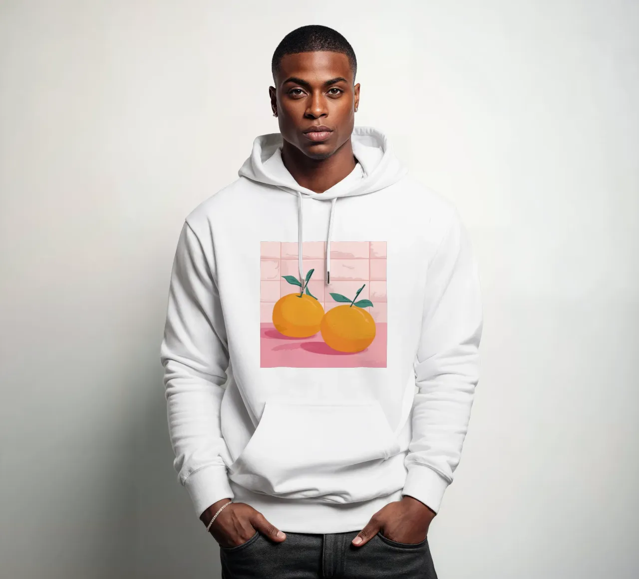 Gemelli piastrellati Tangerine felpa con cappuccio da Solace Light