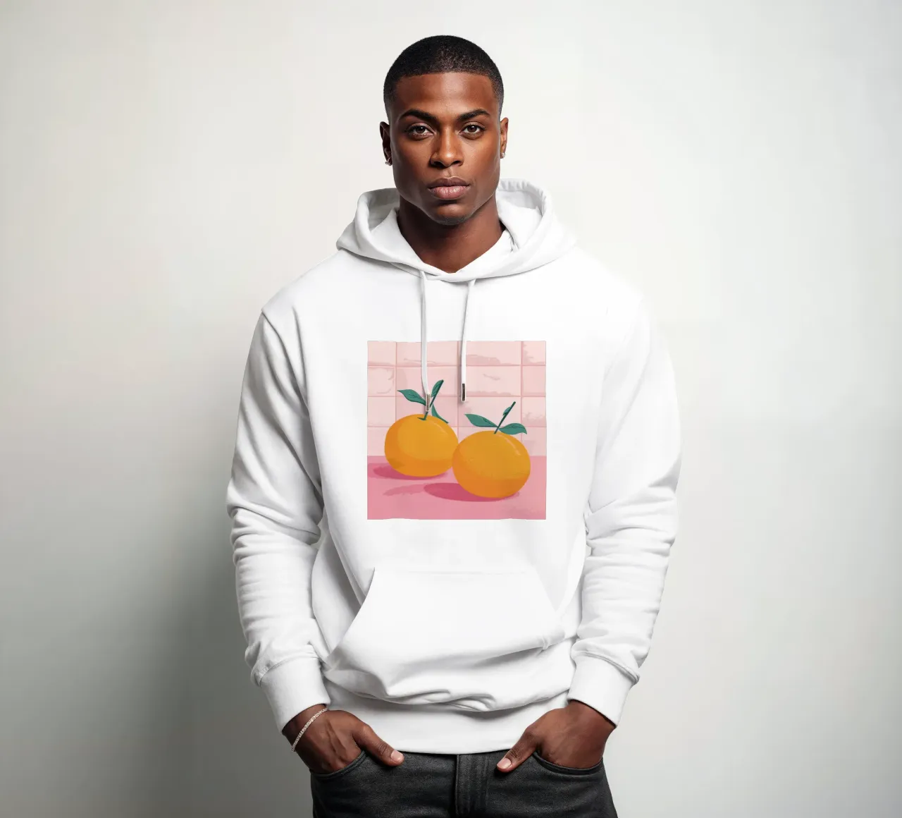 Gemelli piastrellati Tangerine felpa con cappuccio da Solace Light