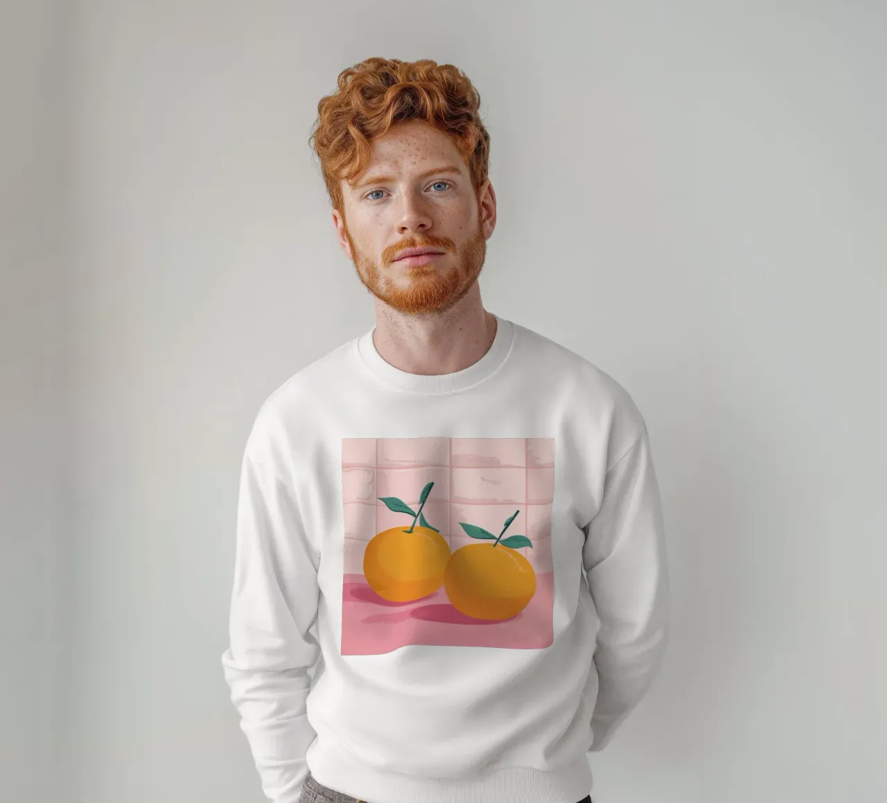 Gemelli piastrellati Tangerine felpa da Solace Light