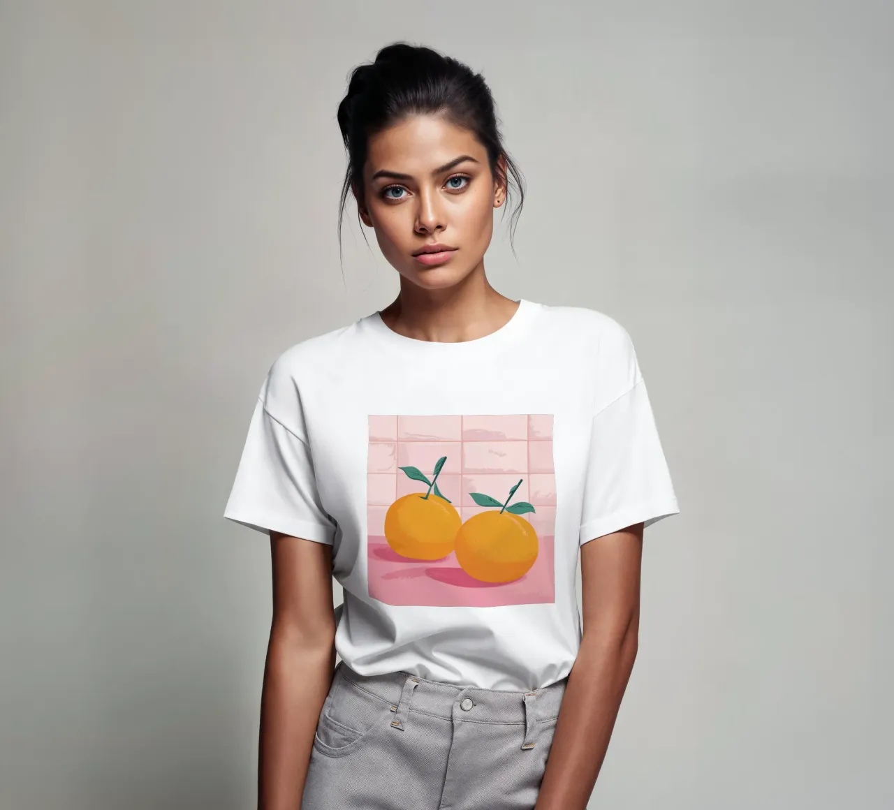 Gemelli piastrellati Tangerine t-shirt da Solace Light