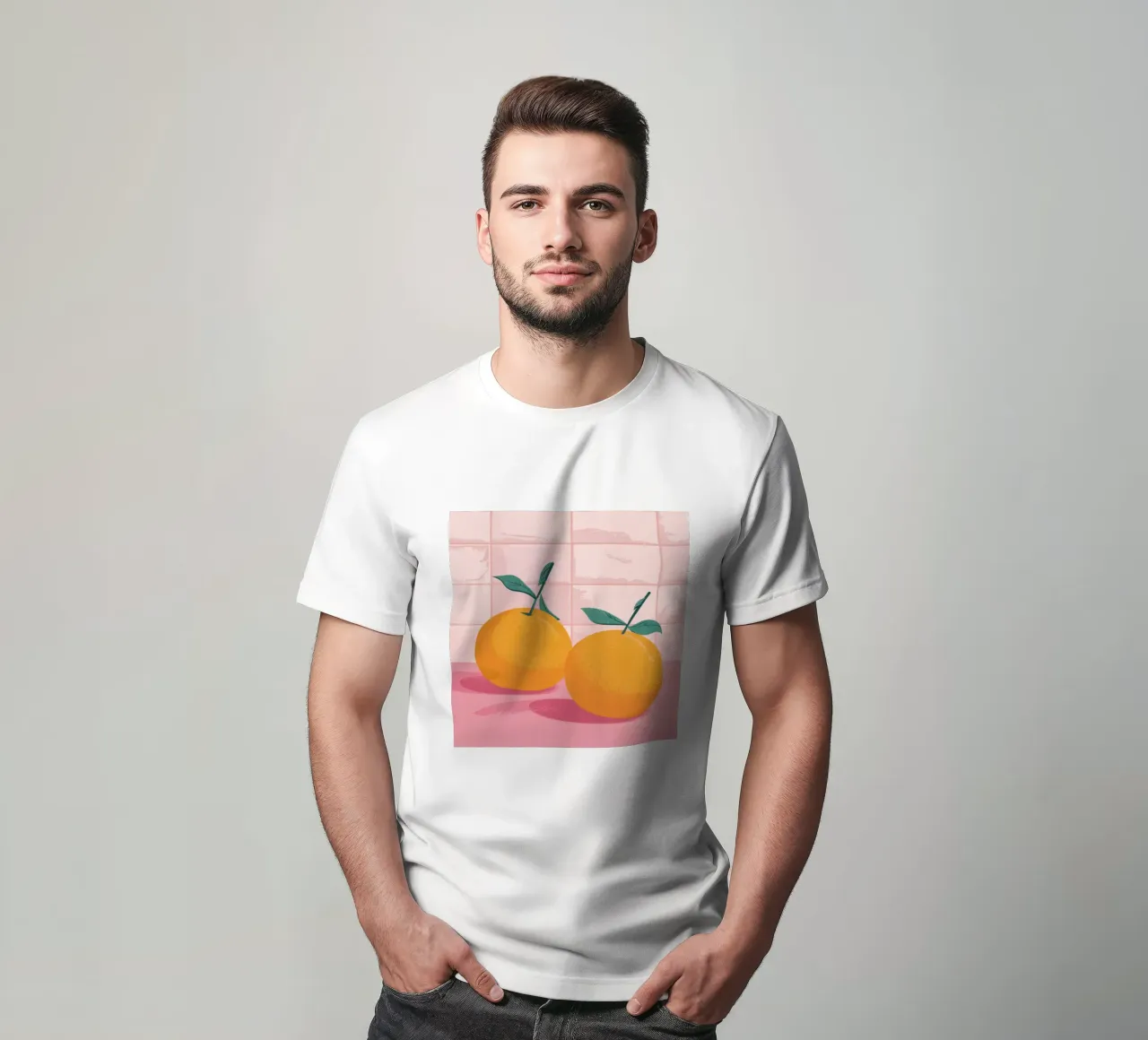 Gemelli piastrellati Tangerine t-shirt da Solace Light