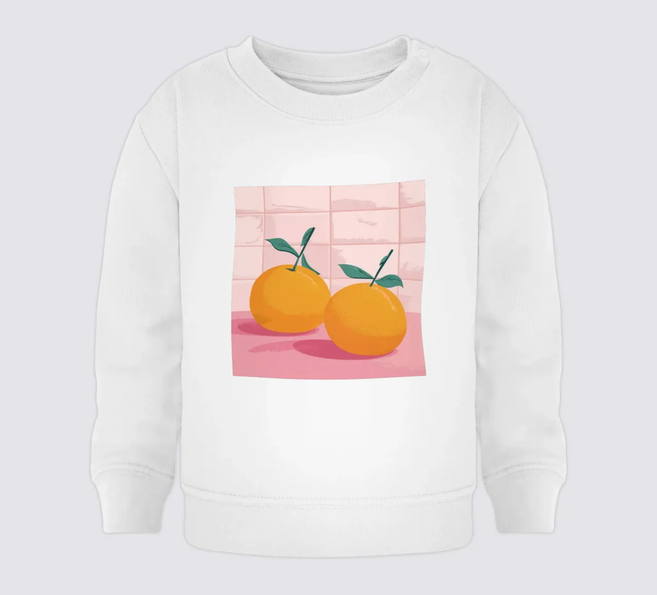 Gemelli piastrellati Tangerine felpa neonato da Solace Light