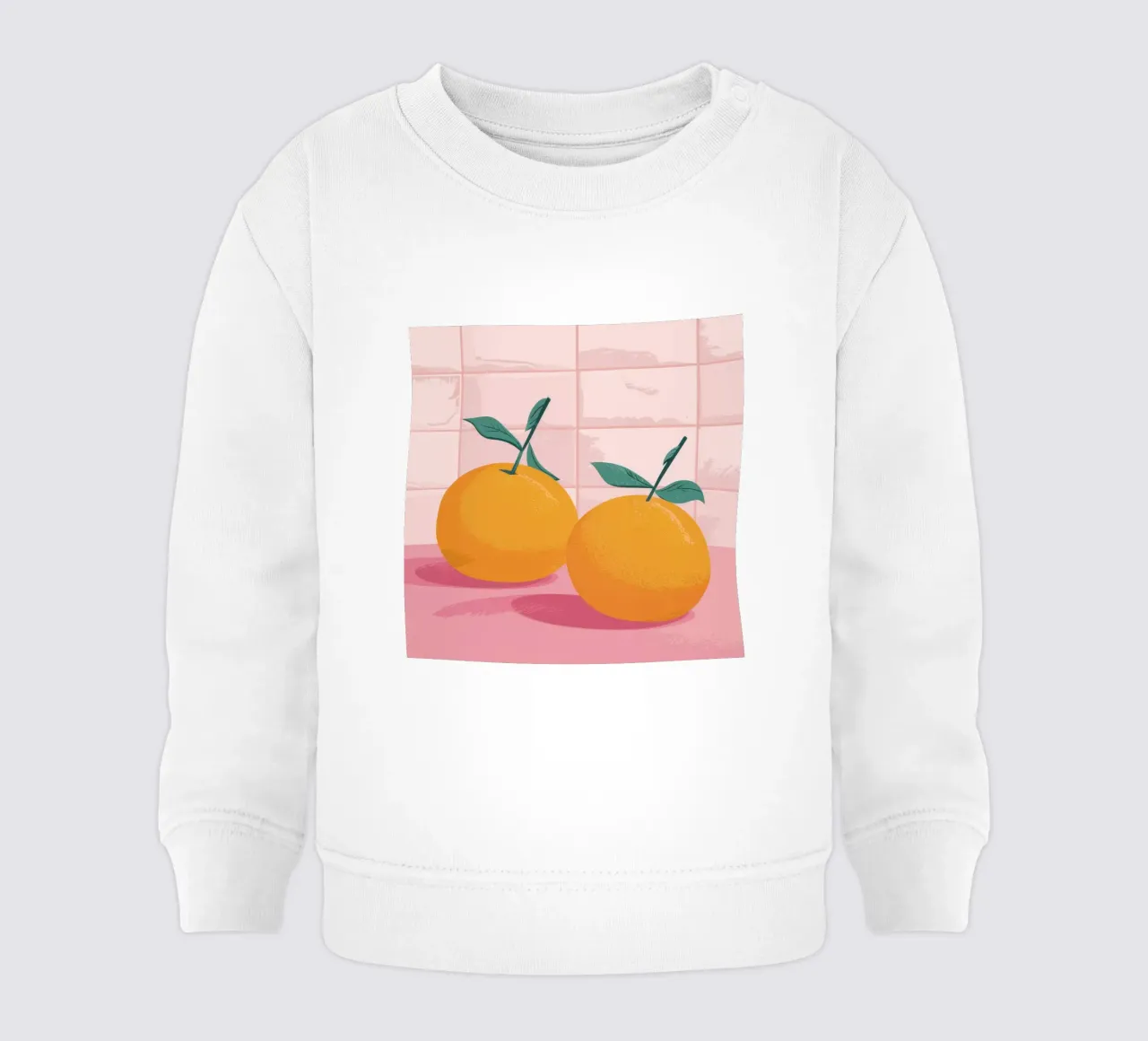 Gemelli piastrellati Tangerine felpa neonato da Solace Light