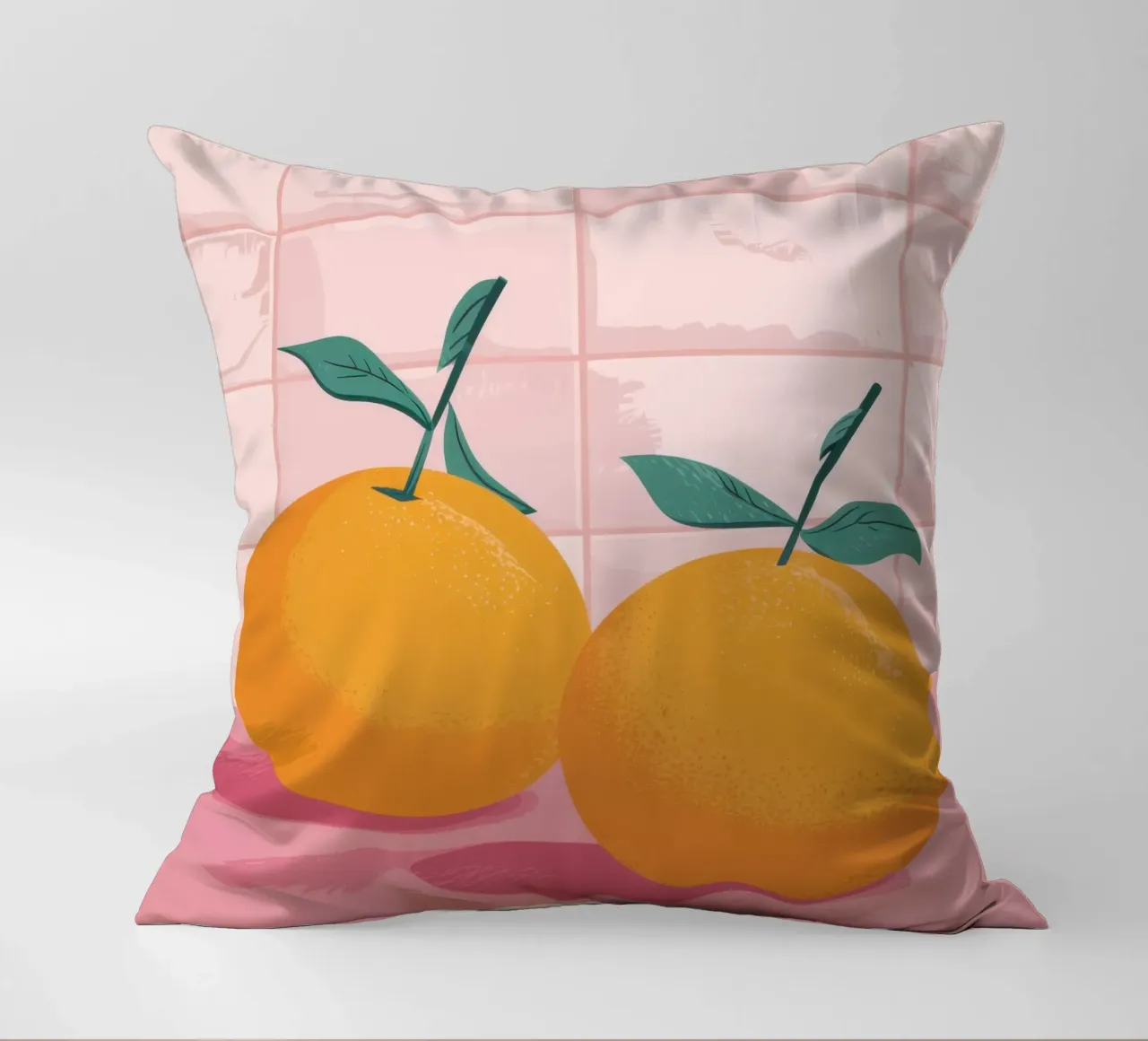 Gemelli piastrellati Tangerine cuscino da Solace Light