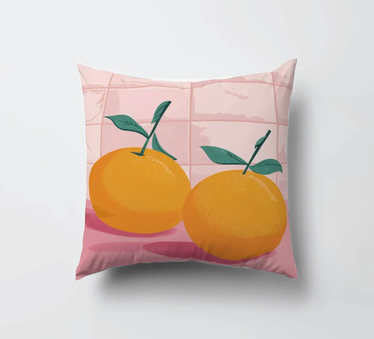 Gemelli piastrellati Tangerine cuscino da Solace Light