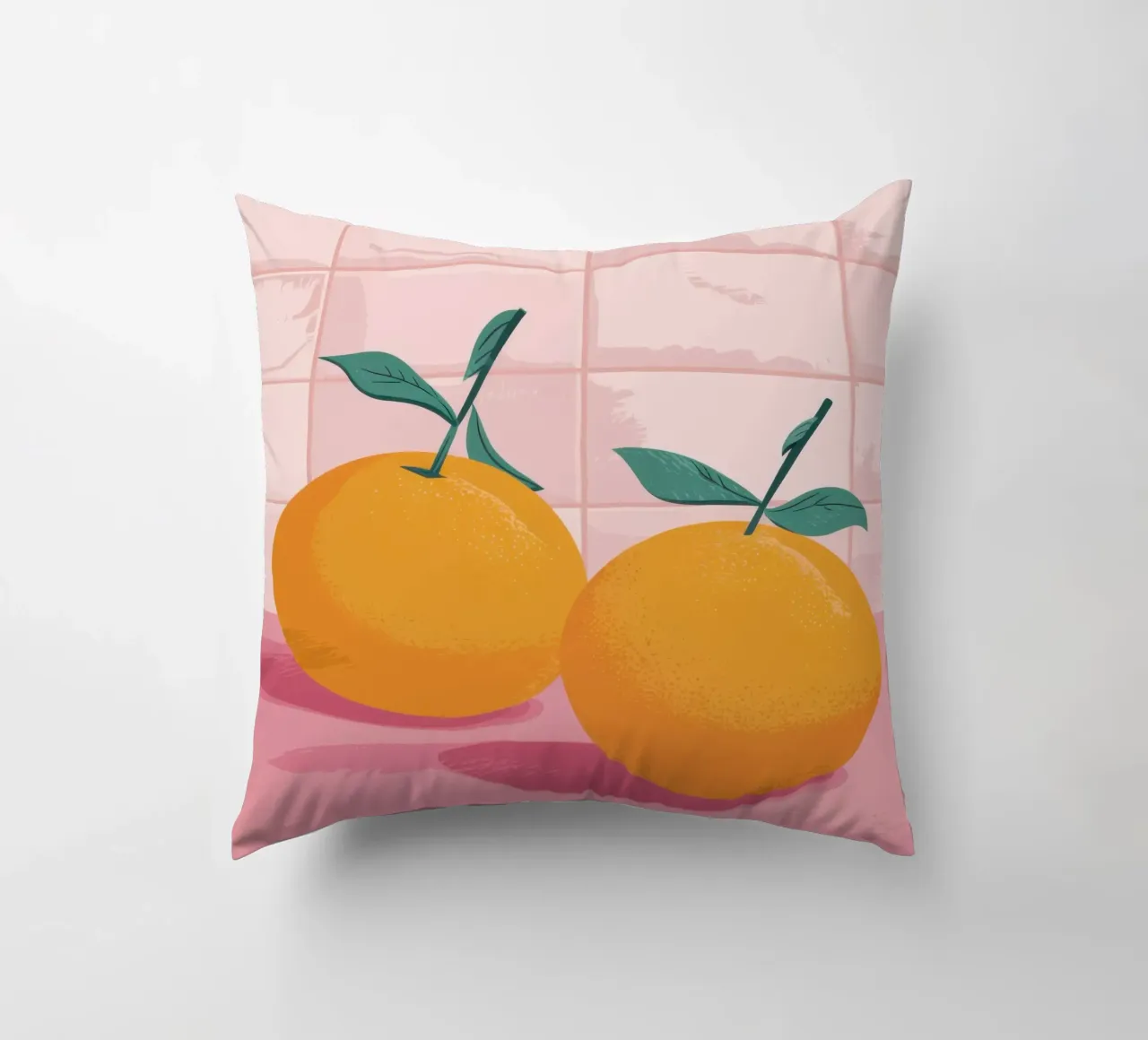 Gemelli piastrellati Tangerine cuscino da Solace Light