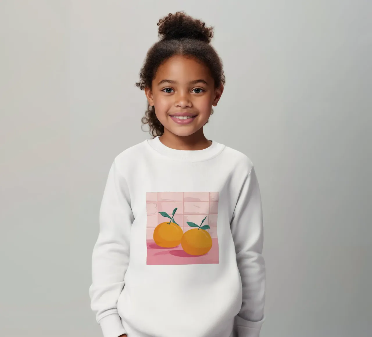 Gemelli piastrellati Tangerine felpa bambino da Solace Light