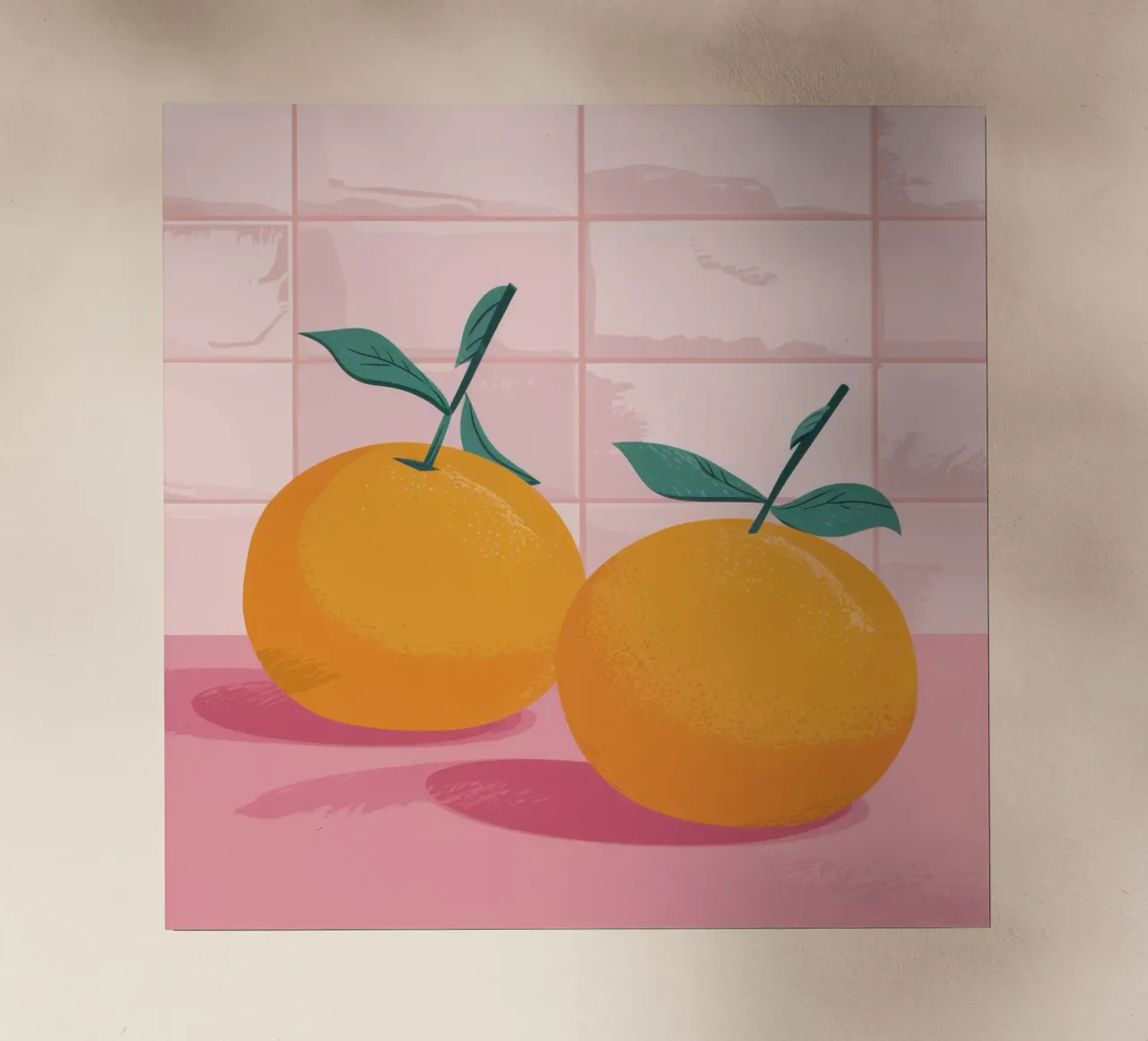 Gemelli piastrellati Tangerine pellicola backlit da Solace Light