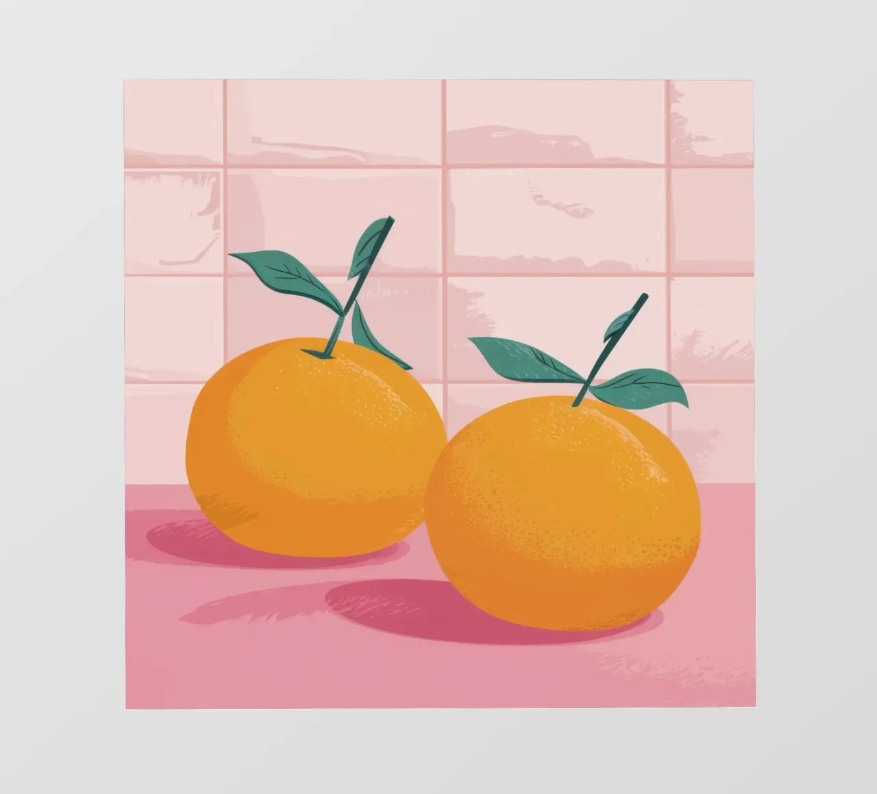 Gemelli piastrellati Tangerine telo in pvc da Solace Light