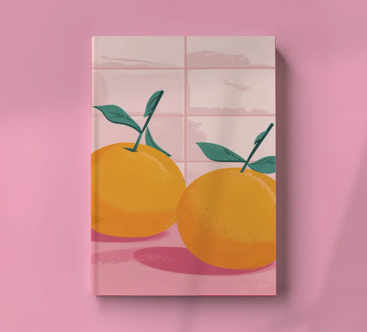 Tiled Tangerine Twin notebook by Solace Light