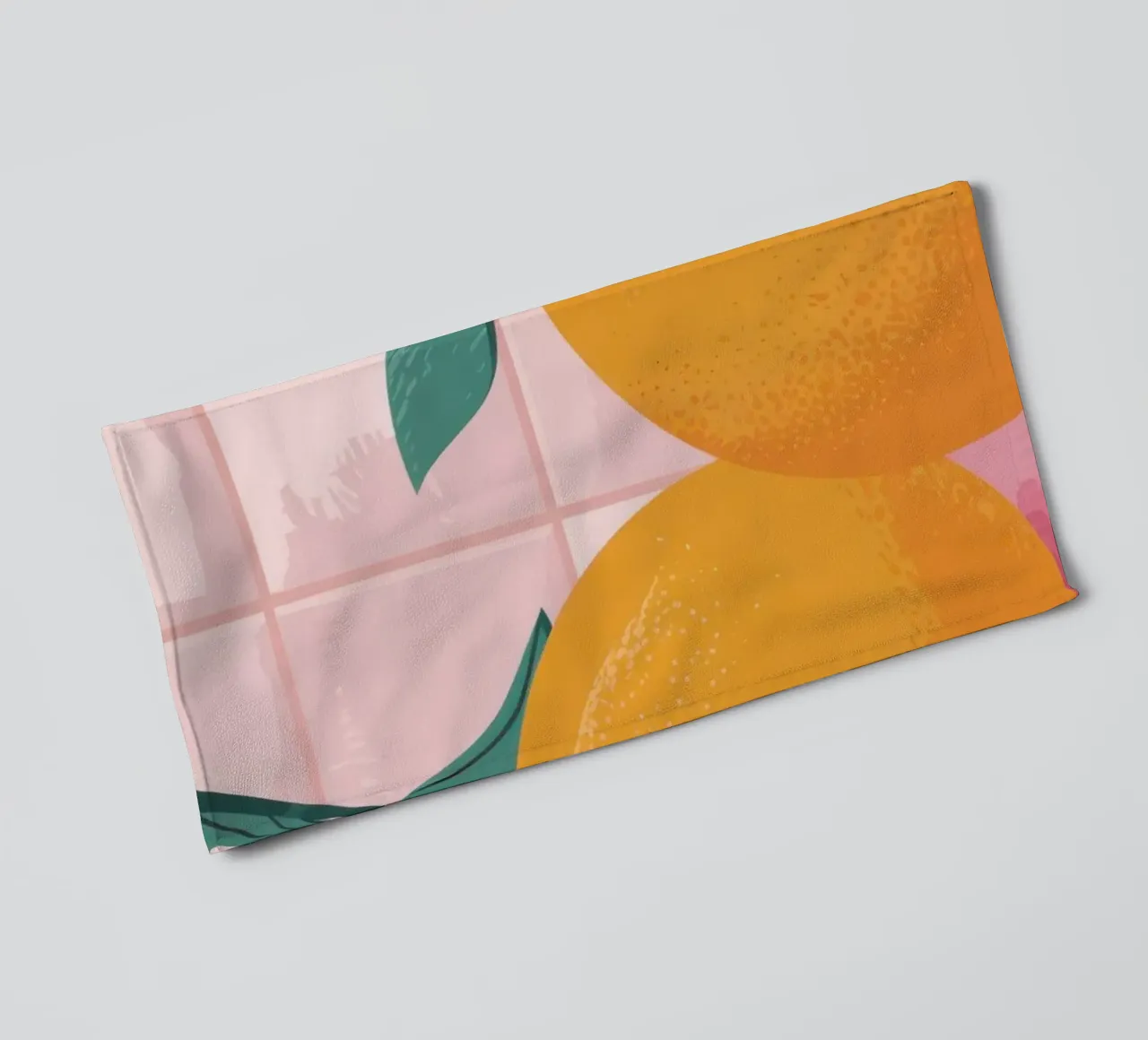 Gemelli piastrellati Tangerine asciugamano da bagno da Solace Light