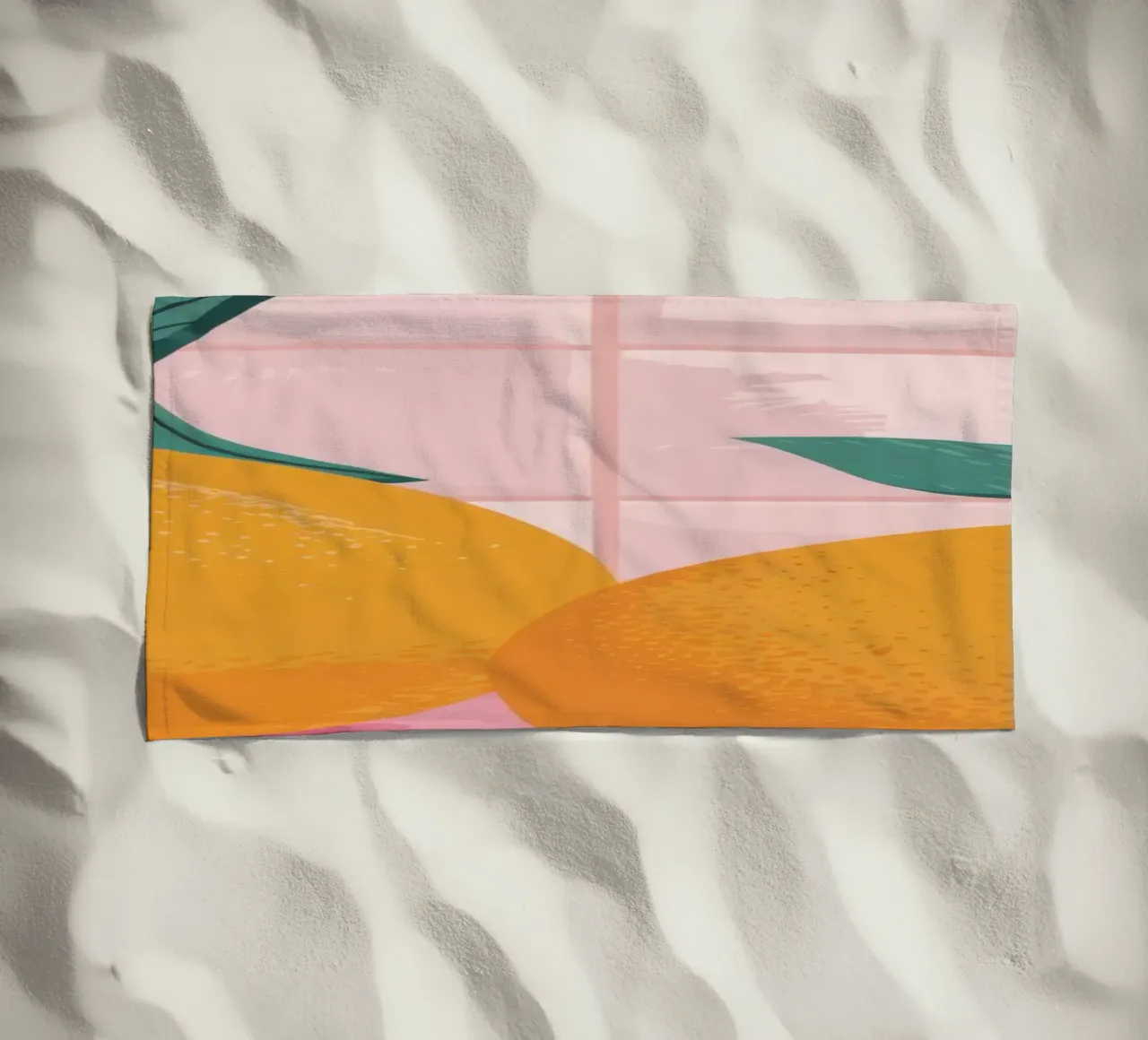 Gemelli piastrellati Tangerine telo mare da Solace Light