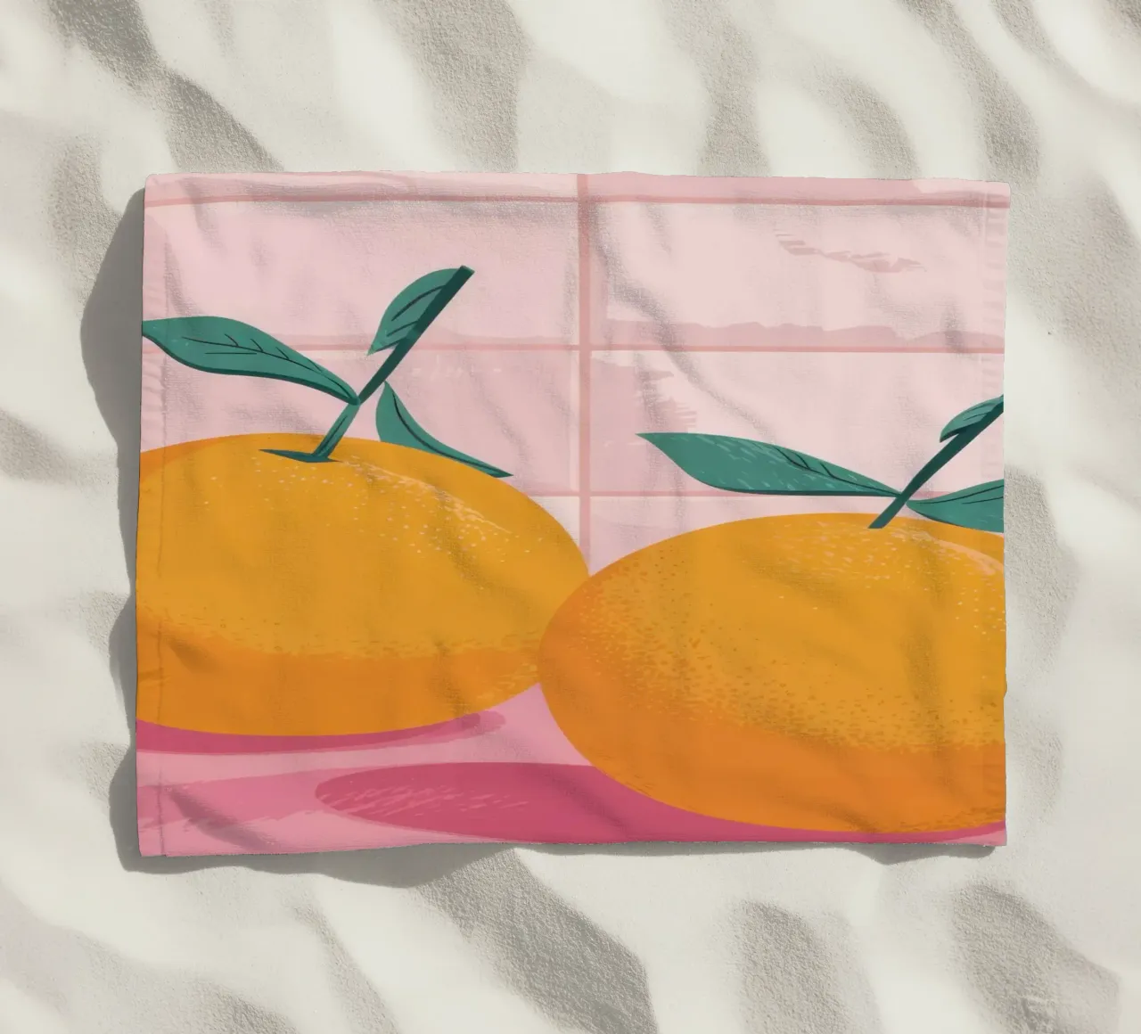 Gemelli piastrellati Tangerine telo mare da Solace Light