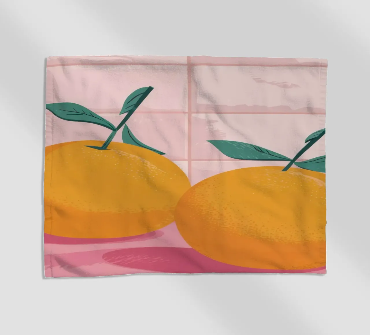 Gemelli piastrellati Tangerine telo mare da Solace Light