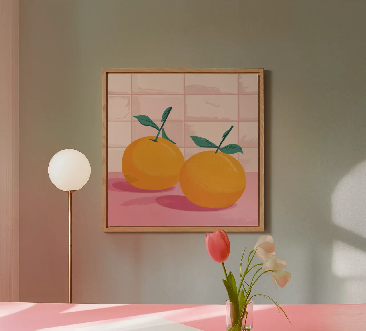 Gemelli piastrellati Tangerine alluminio dibond da Solace Light