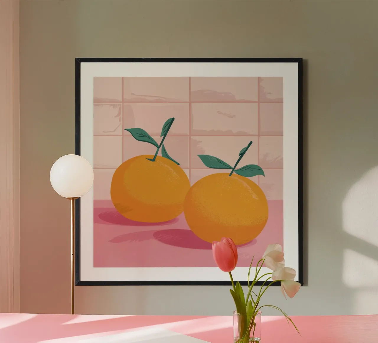 Gemelli piastrellati Tangerine carta hahnemühle da Solace Light