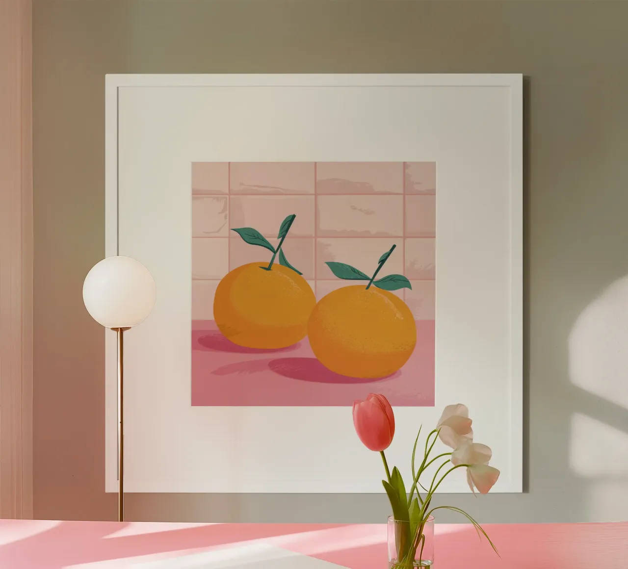 Gemelli piastrellati Tangerine carta hahnemühle da Solace Light