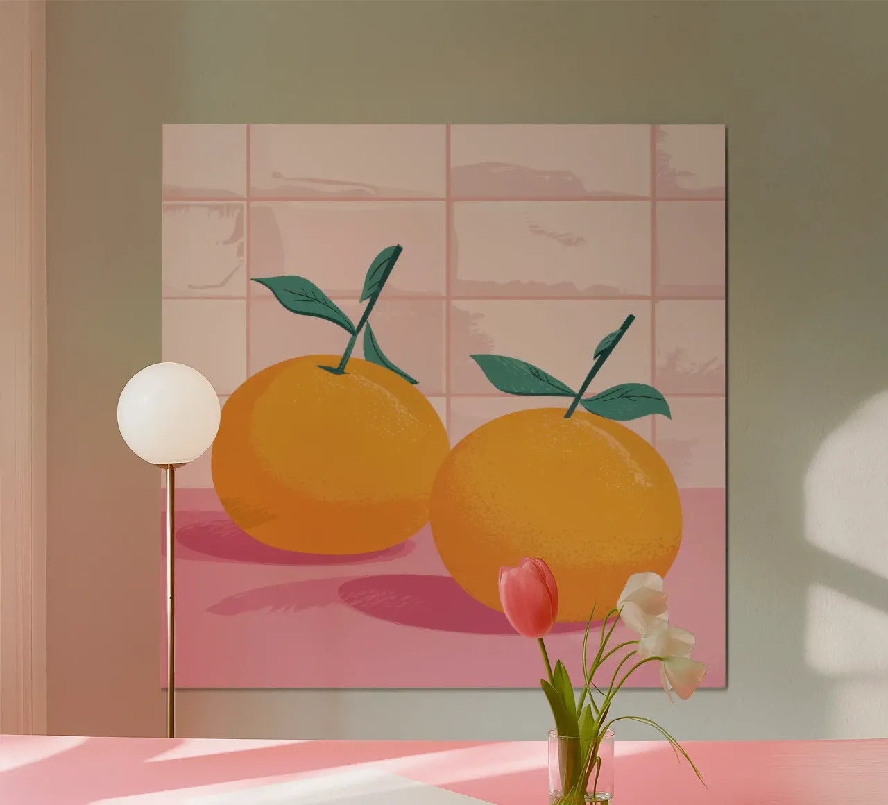 Gemelli piastrellati Tangerine carta hahnemühle da Solace Light