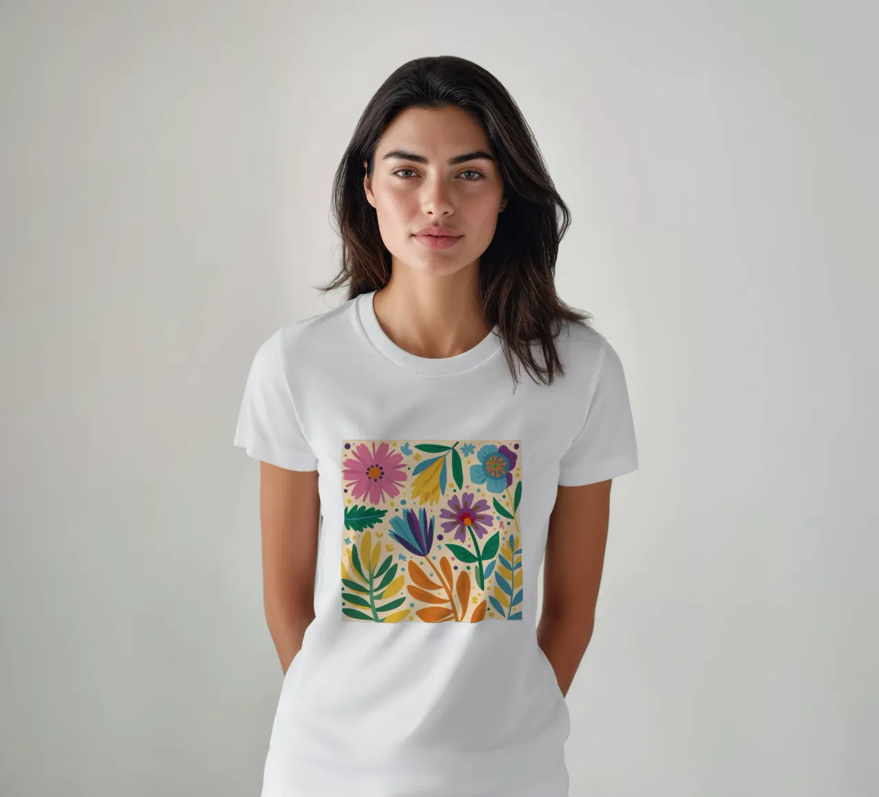 Patch di fiori selvatici stravaganti t-shirt da Solace Light