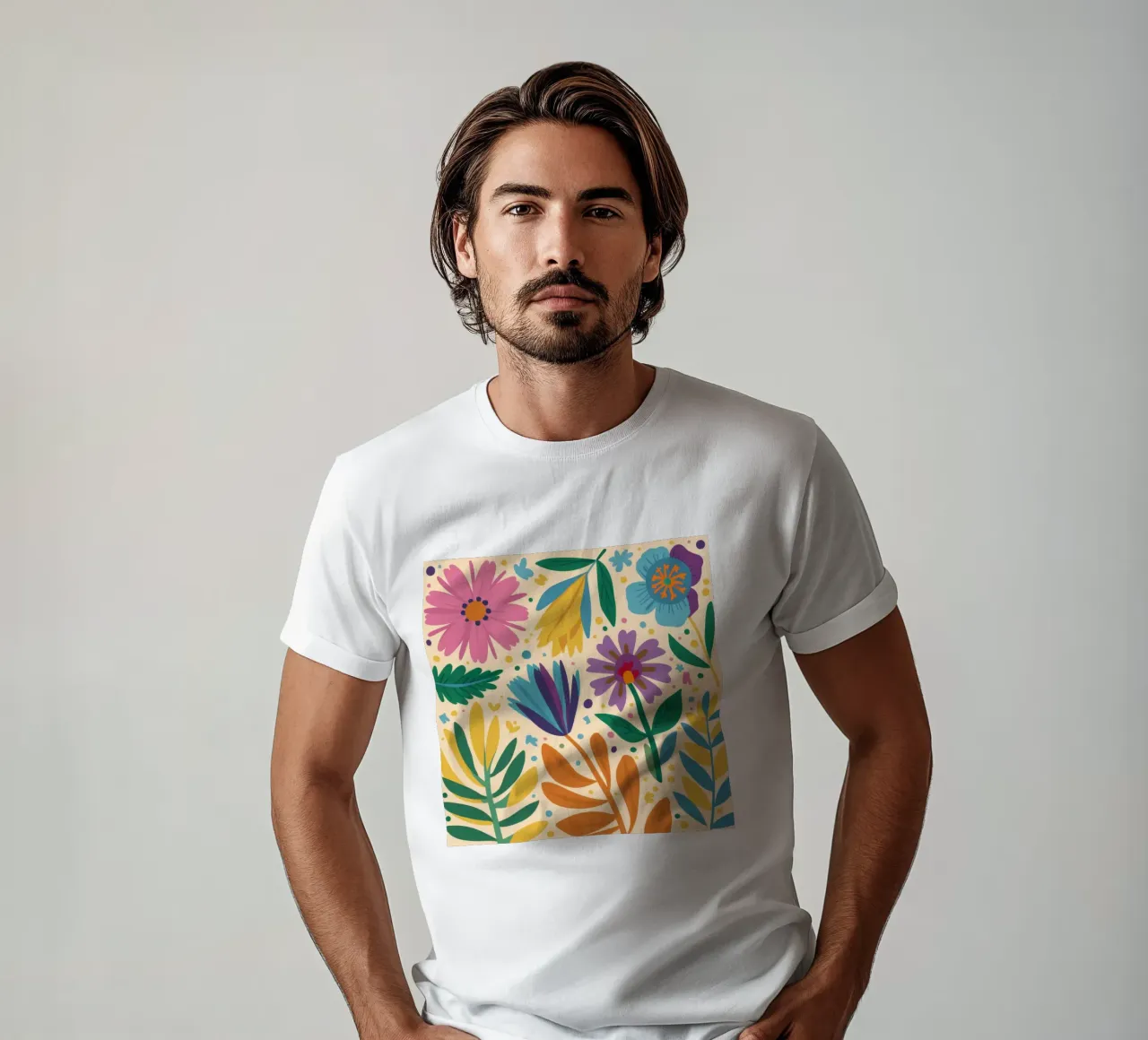 Patch di fiori selvatici stravaganti t-shirt da Solace Light