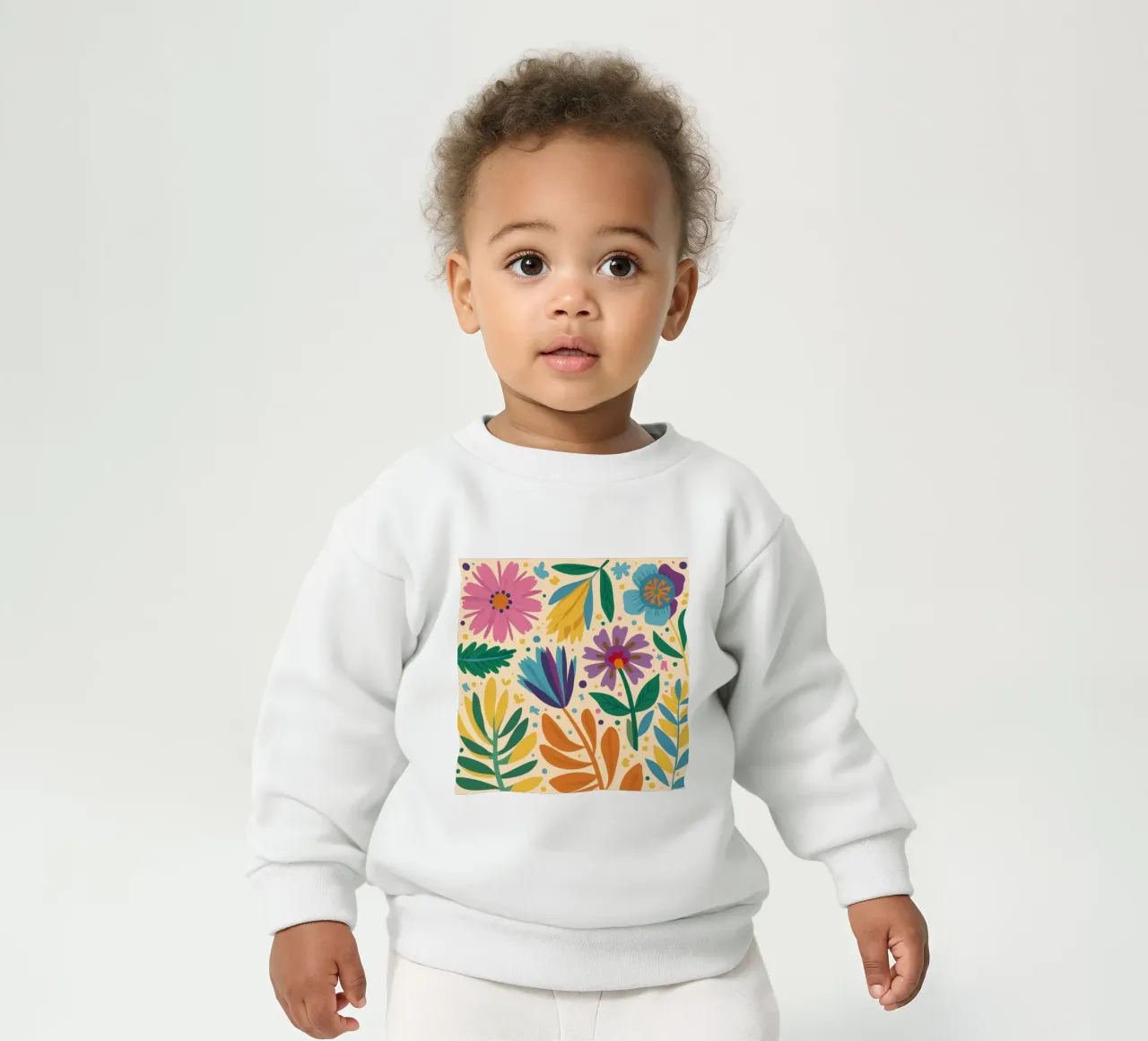 Patch di fiori selvatici stravaganti felpa neonato da Solace Light