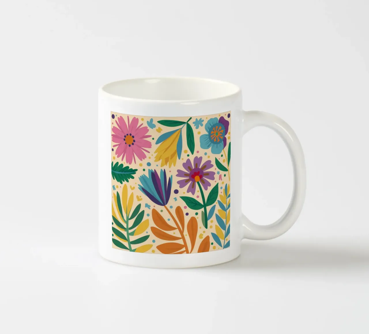 Patch di fiori selvatici stravaganti tazza in ceramica da Solace Light