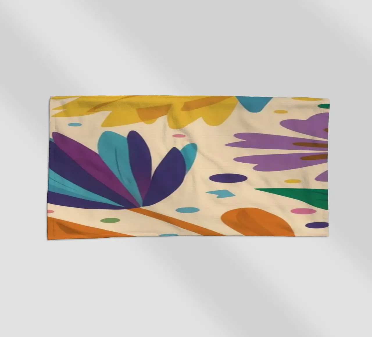 Patch di fiori selvatici stravaganti telo mare da Solace Light