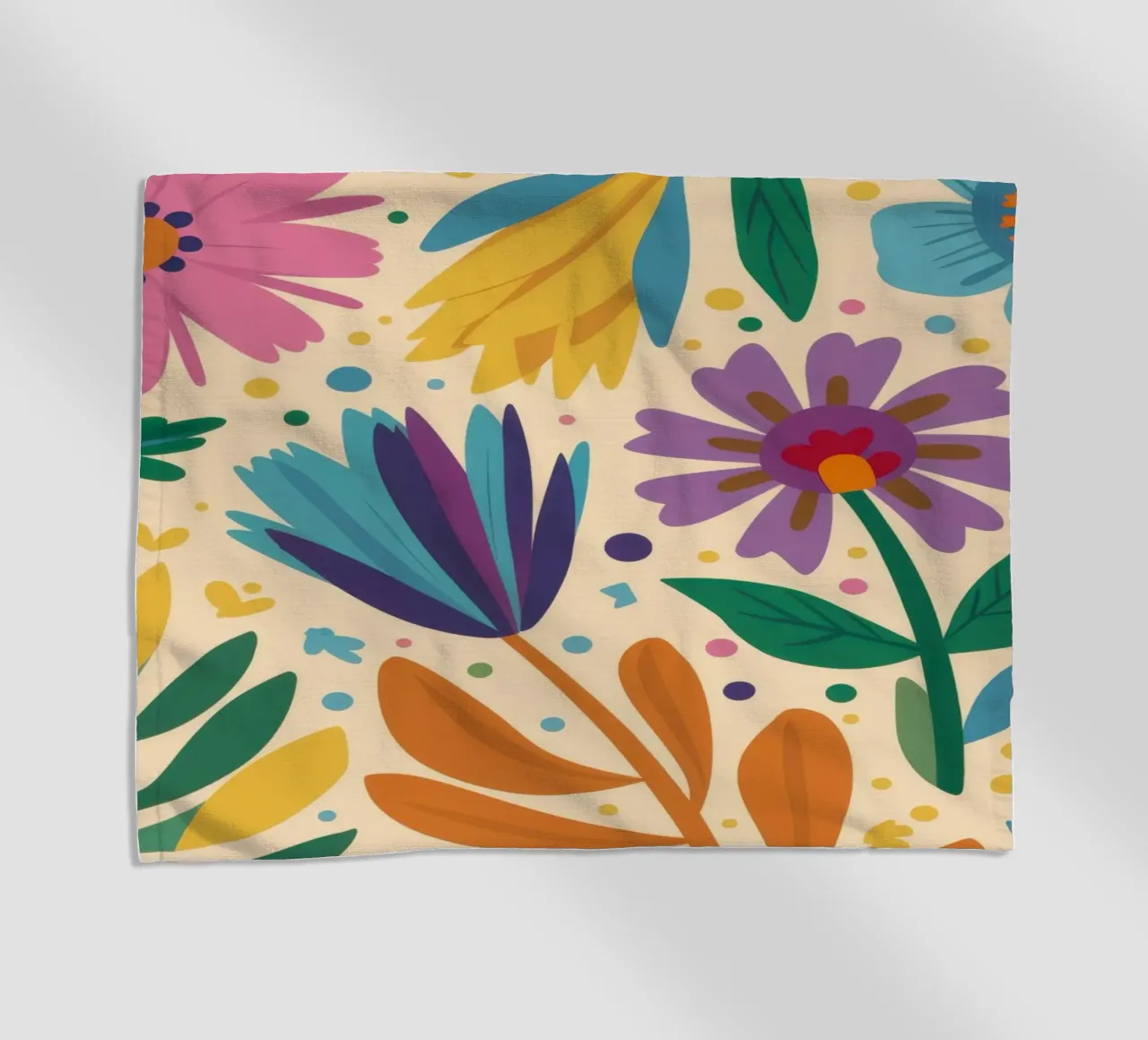 Patch di fiori selvatici stravaganti telo mare da Solace Light