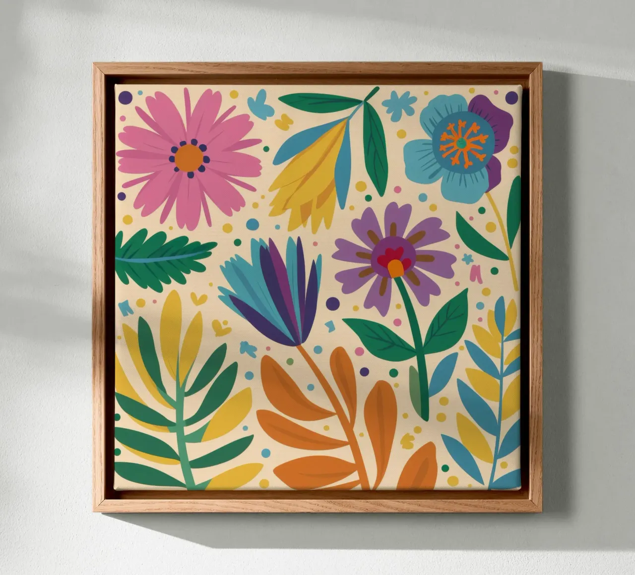 Patch di fiori selvatici stravaganti tela da Solace Light