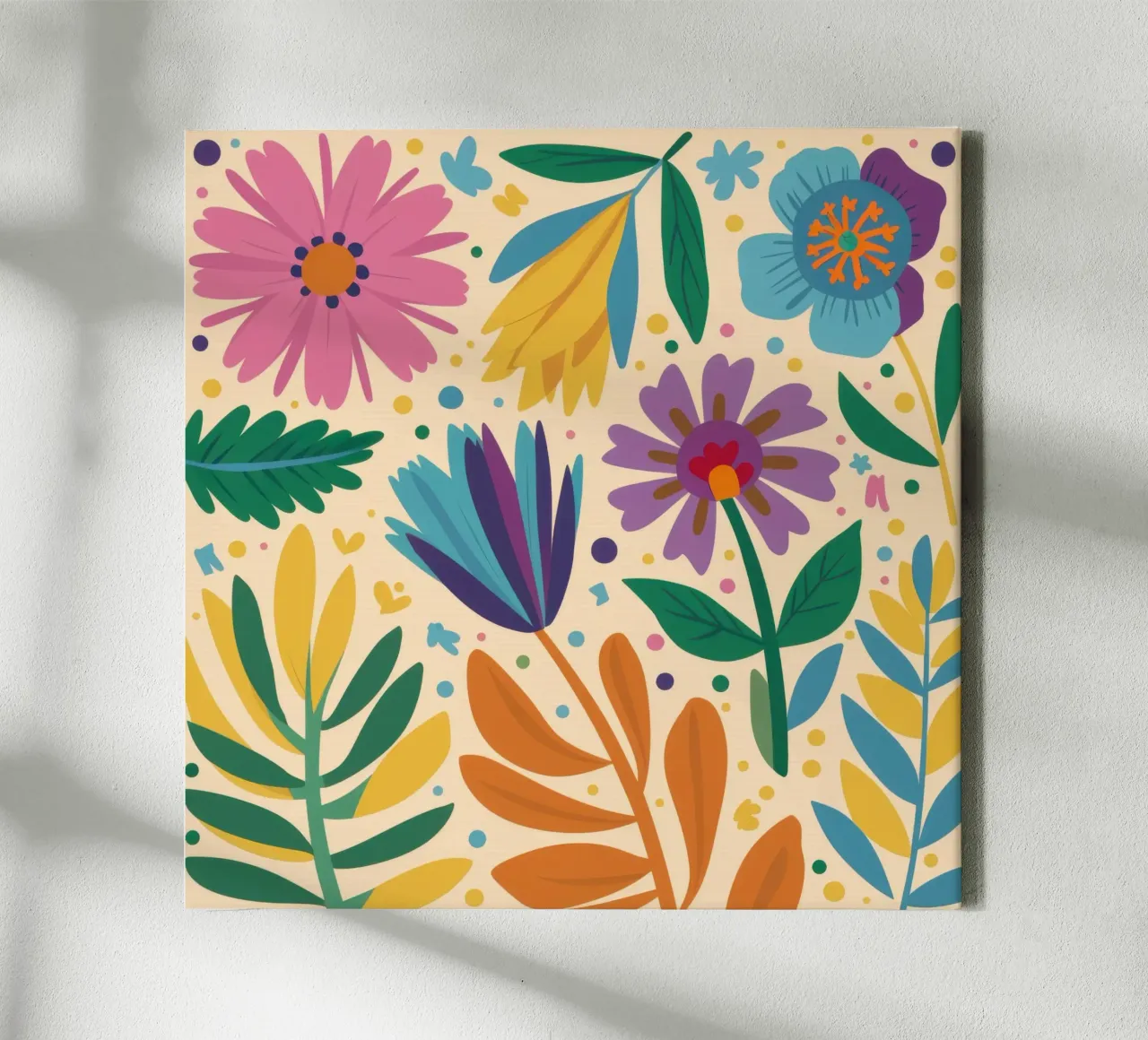 Patch di fiori selvatici stravaganti tela da Solace Light