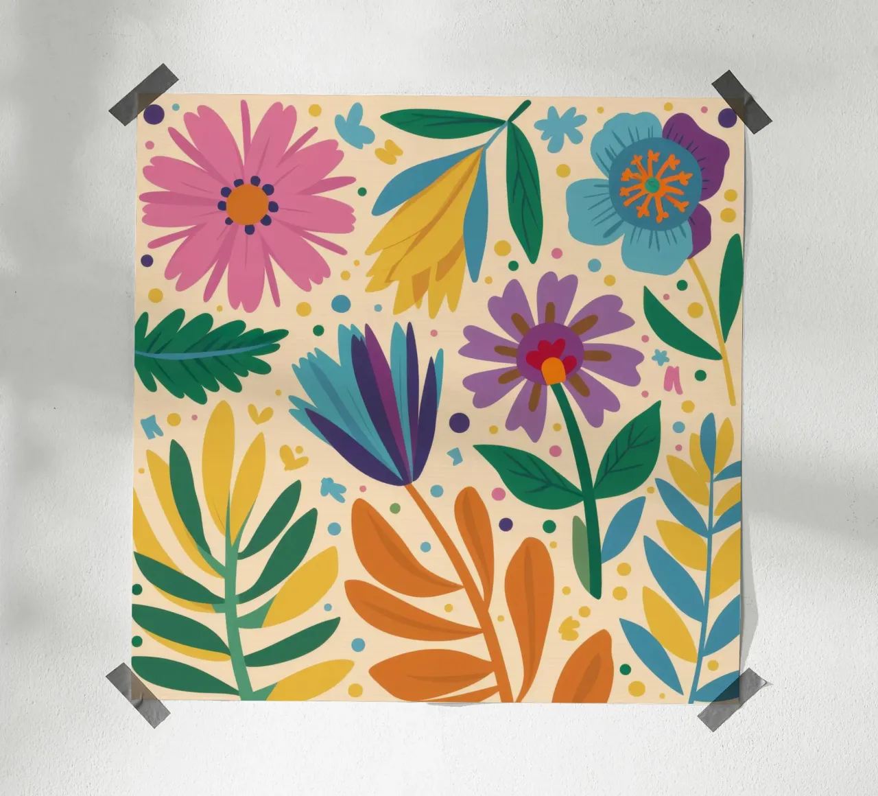 Patch di fiori selvatici stravaganti carta hahnemühle da Solace Light