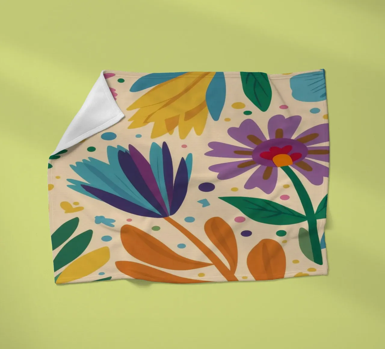 Patch di fiori selvatici stravaganti coperta in pile da Solace Light